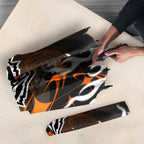 Personalized Wests Tigers Umbrella Y2K Grunge Aesthetic With Cyber Flames and Starburst Graphics