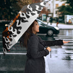 Personalized Wests Tigers Umbrella Y2K Grunge Aesthetic With Cyber Flames and Starburst Graphics