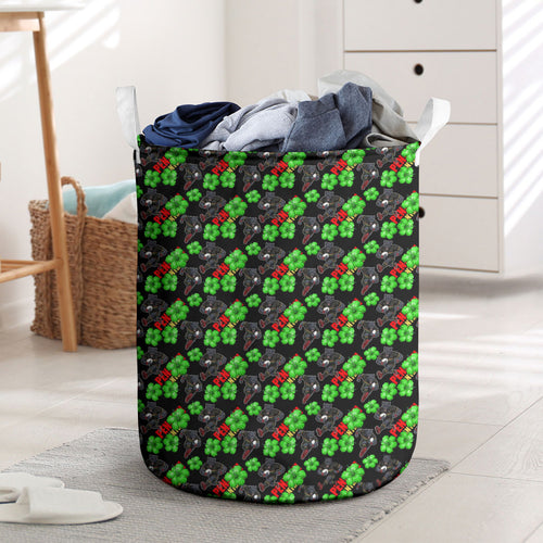 Penrith Panthers Laundry Basket Tropical Hibiscus Floral Seamless Rugby Mascot