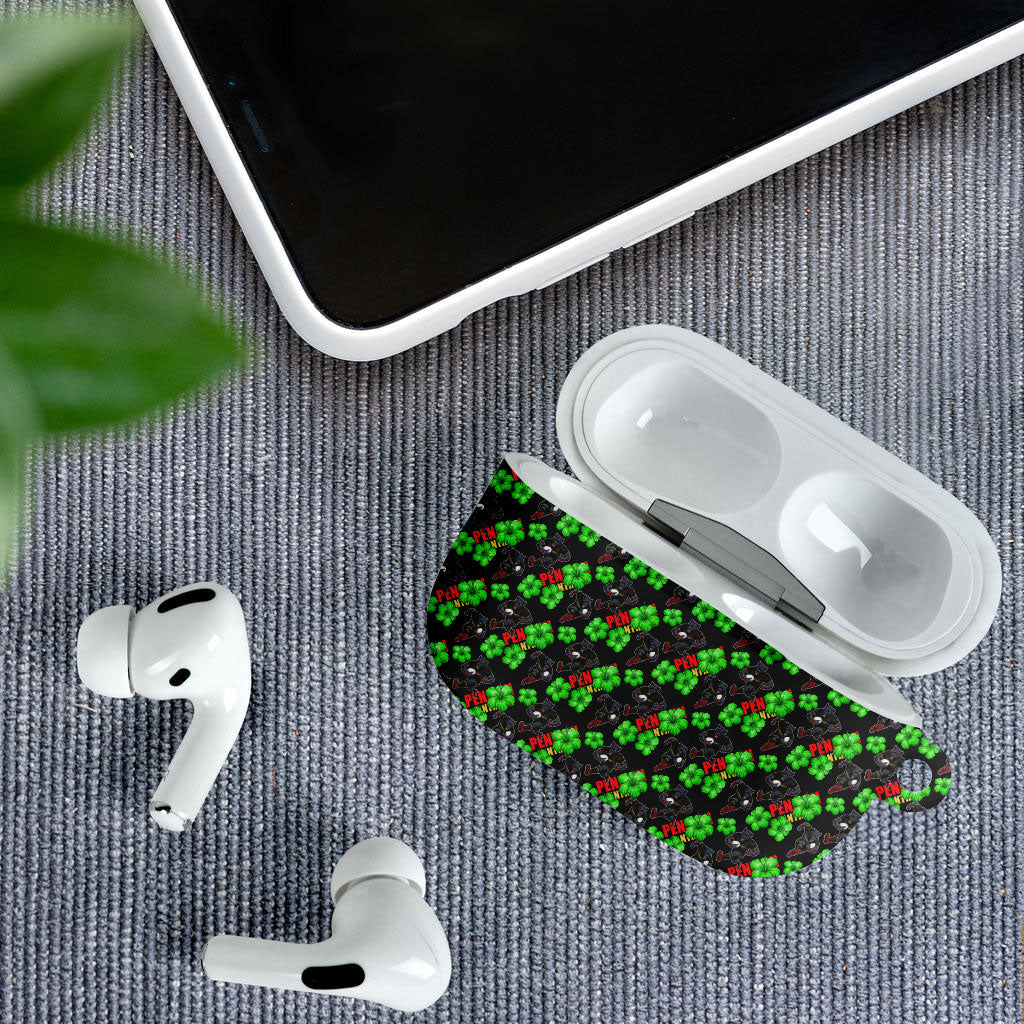 Penrith Panthers AirPods Case Tropical Hibiscus Floral Seamless Rugby Mascot