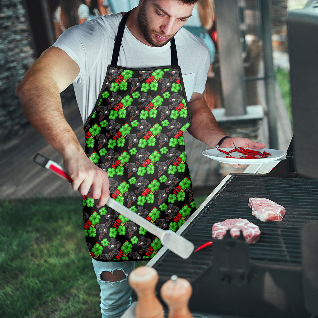 Penrith Panthers Apron Tropical Hibiscus Floral Seamless Rugby Mascot