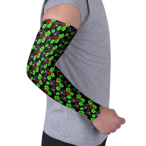 Penrith Panthers Arm Sleeves Tropical Hibiscus Floral Seamless Rugby Mascot