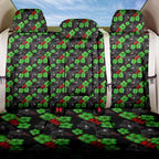 Penrith Panthers Back Car Seat Cover Tropical Hibiscus Floral Seamless Rugby Mascot