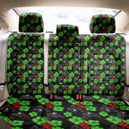 Penrith Panthers Back Car Seat Cover Tropical Hibiscus Floral Seamless Rugby Mascot