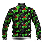 Penrith Panthers Baseball Jacket Tropical Hibiscus Floral Seamless Rugby Mascot