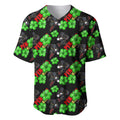 Penrith Panthers Baseball Jersey Tropical Hibiscus Floral Seamless Rugby Mascot