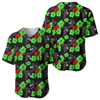 Penrith Panthers Baseball Jersey Tropical Hibiscus Floral Seamless Rugby Mascot