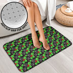Penrith Panthers Bathroom Set Tropical Hibiscus Floral Seamless Rugby Mascot