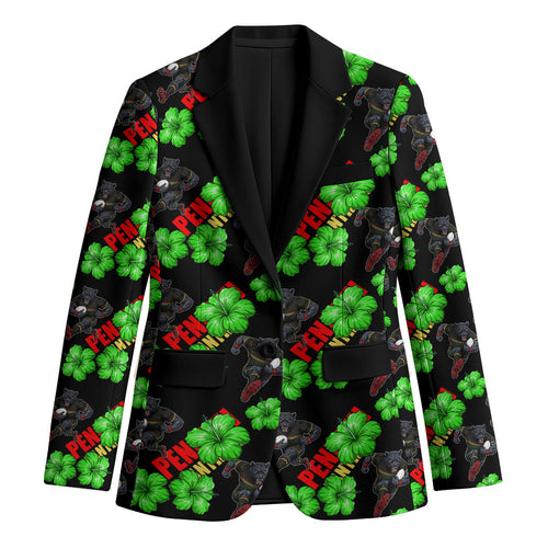 Penrith Panthers Blazer Tropical Hibiscus Floral Seamless Rugby Mascot