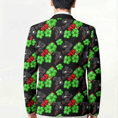 Penrith Panthers Blazer Tropical Hibiscus Floral Seamless Rugby Mascot
