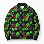 Penrith Panthers Bomber Puffer Jacket Tropical Hibiscus Floral Seamless Rugby Mascot