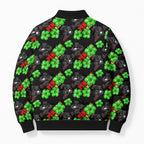 Penrith Panthers Bomber Puffer Jacket Tropical Hibiscus Floral Seamless Rugby Mascot