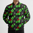 Penrith Panthers Bomber Puffer Jacket Tropical Hibiscus Floral Seamless Rugby Mascot