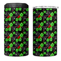 Penrith Panthers 4 in 1 Can Cooler Tumbler Tropical Hibiscus Floral Seamless Rugby Mascot
