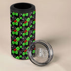 Penrith Panthers 4 in 1 Can Cooler Tumbler Tropical Hibiscus Floral Seamless Rugby Mascot