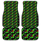 Penrith Panthers Car Mats Tropical Hibiscus Floral Seamless Rugby Mascot