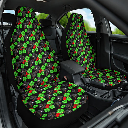 Penrith Panthers Car Seat Cover Tropical Hibiscus Floral Seamless Rugby Mascot