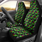 Penrith Panthers Car Seat Cover Tropical Hibiscus Floral Seamless Rugby Mascot