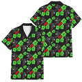 Penrith Panthers Family Matching Off Shoulder Short Dress and Hawaiian Shirt Tropical Hibiscus Floral Seamless Rugby Mascot