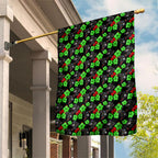 Penrith Panthers Garden Flag Tropical Hibiscus Floral Seamless Rugby Mascot