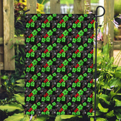 Penrith Panthers Garden Flag Tropical Hibiscus Floral Seamless Rugby Mascot