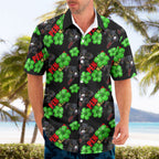 Penrith Panthers Hawaiian Shirt Tropical Hibiscus Floral Seamless Rugby Mascot