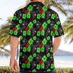 Penrith Panthers Hawaiian Shirt Tropical Hibiscus Floral Seamless Rugby Mascot