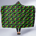 Penrith Panthers Hooded Blanket Tropical Hibiscus Floral Seamless Rugby Mascot