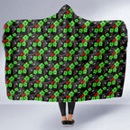 Penrith Panthers Hooded Blanket Tropical Hibiscus Floral Seamless Rugby Mascot