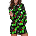 Penrith Panthers Hoodie Dress Tropical Hibiscus Floral Seamless Rugby Mascot