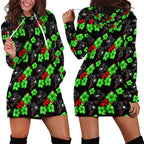 Penrith Panthers Hoodie Dress Tropical Hibiscus Floral Seamless Rugby Mascot