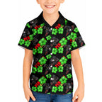 Penrith Panthers Kid Hawaiian Shirt Tropical Hibiscus Floral Seamless Rugby Mascot