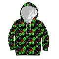 Penrith Panthers Kid Hoodie Tropical Hibiscus Floral Seamless Rugby Mascot
