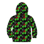 Penrith Panthers Kid Hoodie Tropical Hibiscus Floral Seamless Rugby Mascot