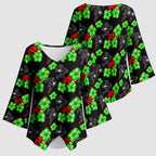 Penrith Panthers Kimono Sleeve Blouse Tropical Hibiscus Floral Seamless Rugby Mascot