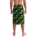 Penrith Panthers Lavalava Tropical Hibiscus Floral Seamless Rugby Mascot