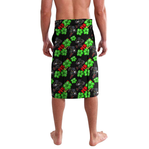 Penrith Panthers Lavalava Tropical Hibiscus Floral Seamless Rugby Mascot