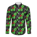 Penrith Panthers Long Sleeve Button Shirt Tropical Hibiscus Floral Seamless Rugby Mascot