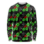 Penrith Panthers Long Sleeve Shirt Tropical Hibiscus Floral Seamless Rugby Mascot