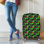 Penrith Panthers Luggage Cover Tropical Hibiscus Floral Seamless Rugby Mascot
