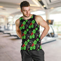 Penrith Panthers Men Tank Top Tropical Hibiscus Floral Seamless Rugby Mascot