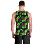 Penrith Panthers Men Tank Top Tropical Hibiscus Floral Seamless Rugby Mascot