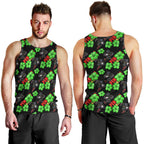 Penrith Panthers Men Tank Top Tropical Hibiscus Floral Seamless Rugby Mascot
