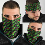 Penrith Panthers Neck Gaiter Tropical Hibiscus Floral Seamless Rugby Mascot
