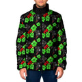 Penrith Panthers Padded Jacket Tropical Hibiscus Floral Seamless Rugby Mascot