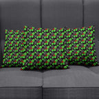 Penrith Panthers Pillow Cover Tropical Hibiscus Floral Seamless Rugby Mascot