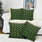 Penrith Panthers Pillow Cover Tropical Hibiscus Floral Seamless Rugby Mascot