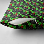 Penrith Panthers Pillow Cover Tropical Hibiscus Floral Seamless Rugby Mascot