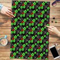 Penrith Panthers Puzzle Tropical Hibiscus Floral Seamless Rugby Mascot