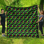 Penrith Panthers Quilt Tropical Hibiscus Floral Seamless Rugby Mascot
